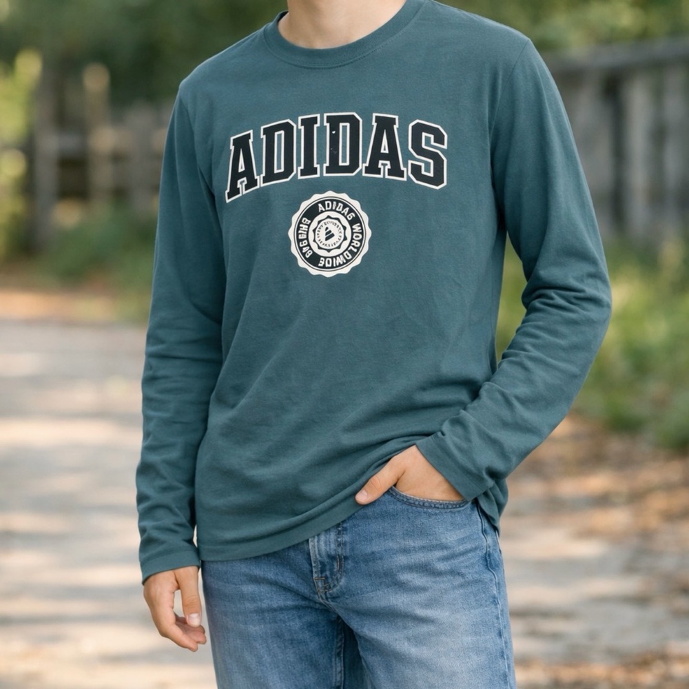 Adidas Men's Boys XL Long Sleeve Tee
